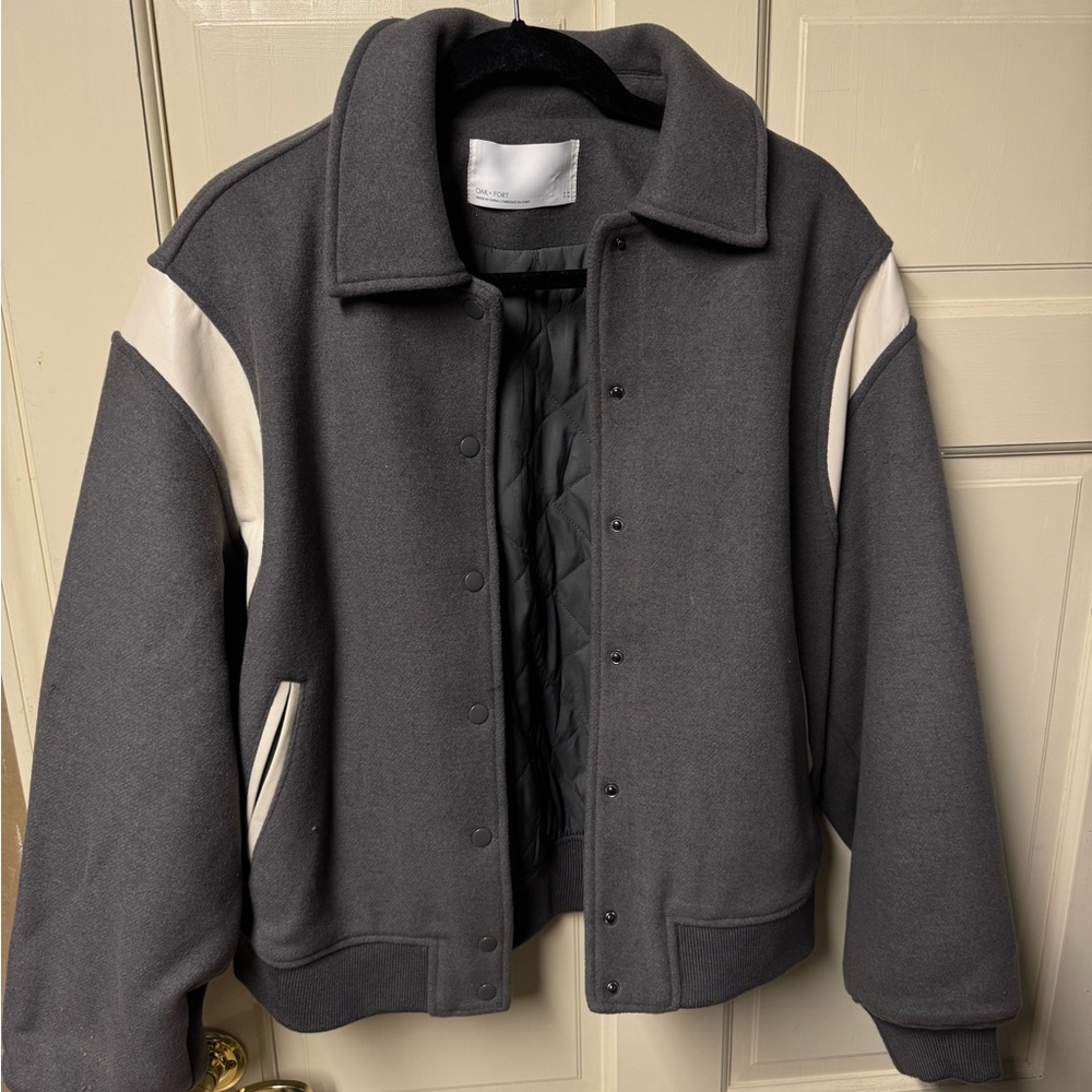 Oak + Fort Varsity Wool Bomber